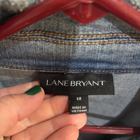 Lane Bryant fast lane floral embroidered trucker jacket - Picture 2 of 8